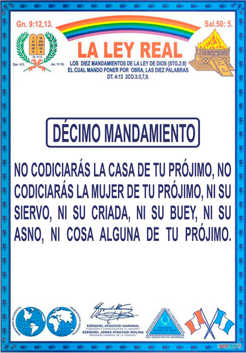 DÉCIMO MANDAMIENTO
